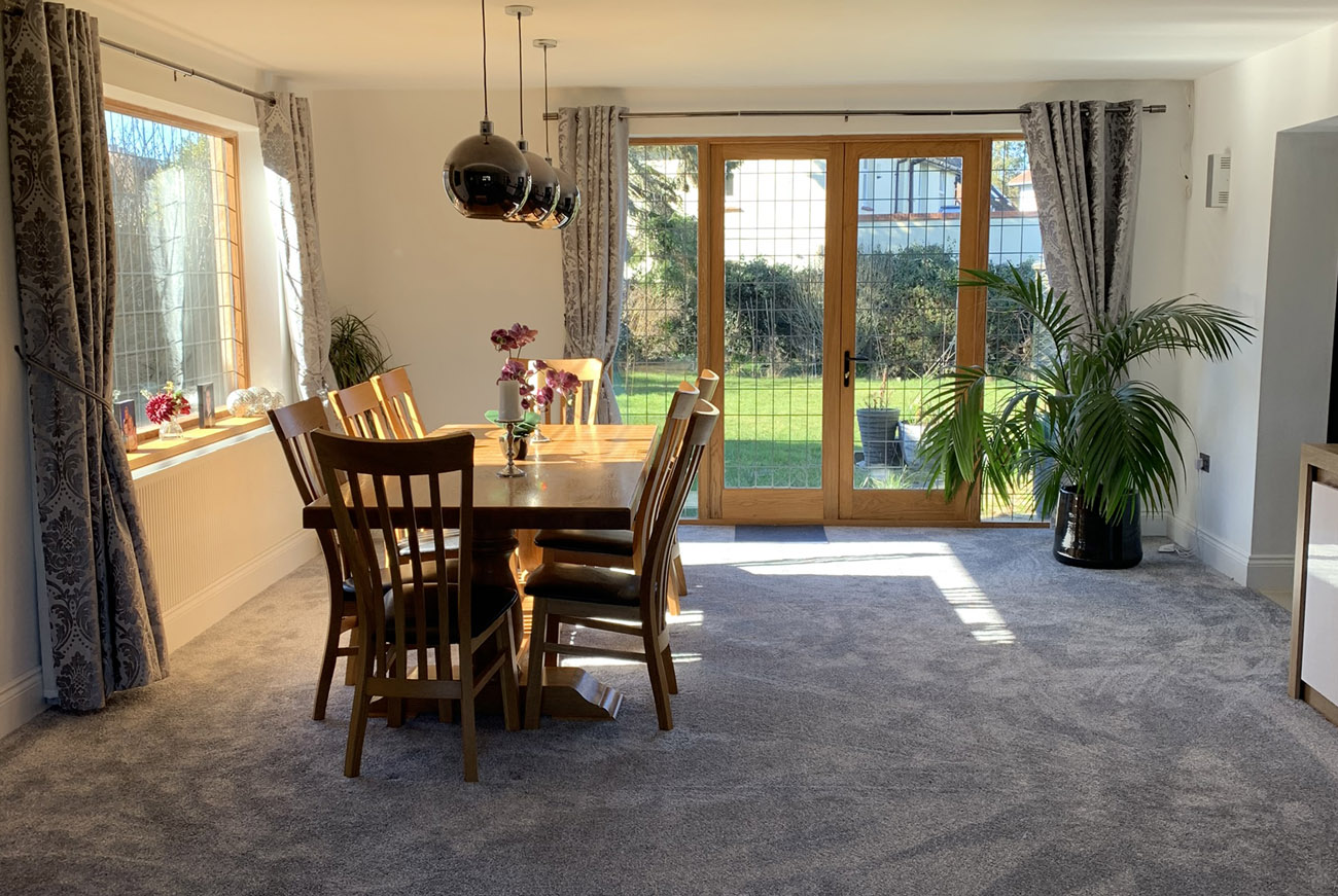 Luxury plush grey carpets